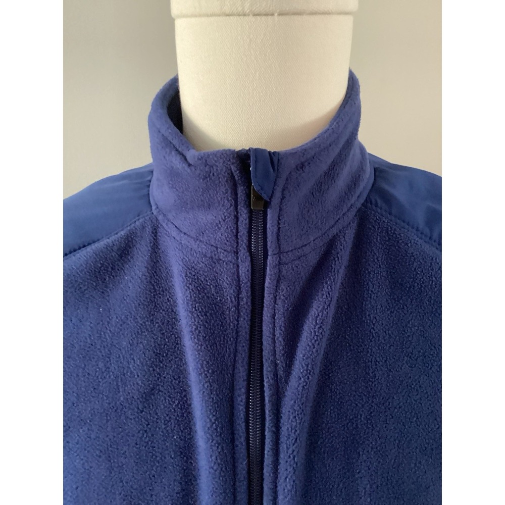 Blue  Full Zip Mens Medium Tek Gear Fleece Jacket Coat - Picture 2 of 10